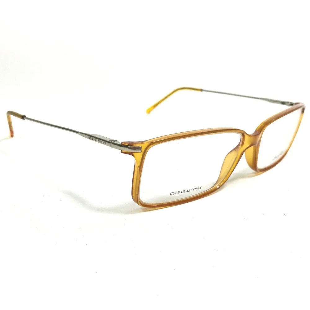 Giorgio Armani Eyeglasses Frames GA 636 247 Clear Yellow Gold Silver 56-16-140
